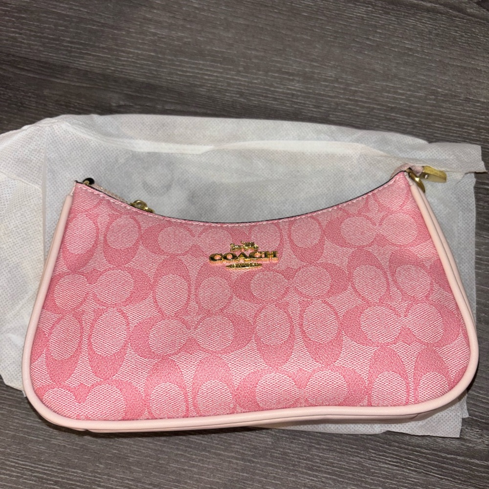 Pink monogram shoulder bag
